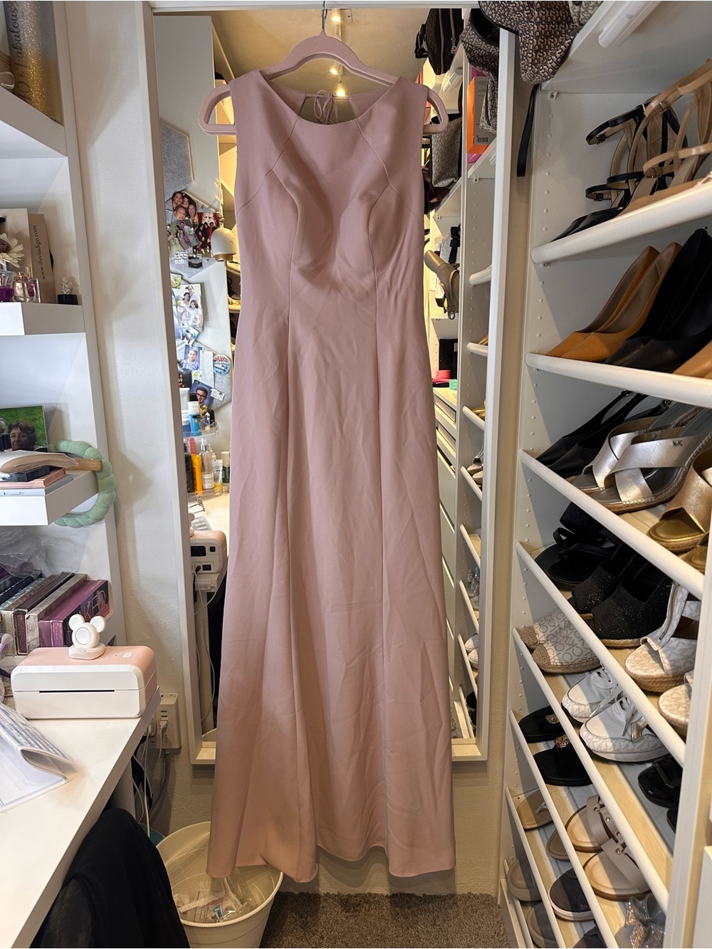 Sleeveless Blush Pink Gown Formal Dress - Elegant Women's Dress